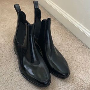J Crew Black Rainboots